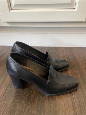 WESTIES Block Heel Leather Loafers!
